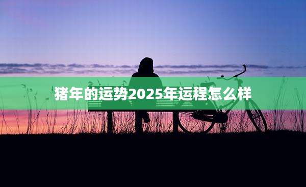 猪年的运势2025年运程怎么样