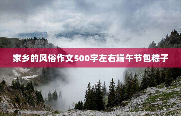 家乡的风俗作文500字左右端午节包粽子