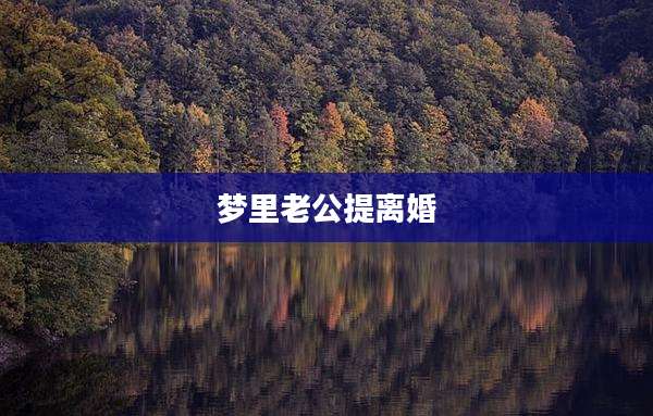 梦里老公提离婚