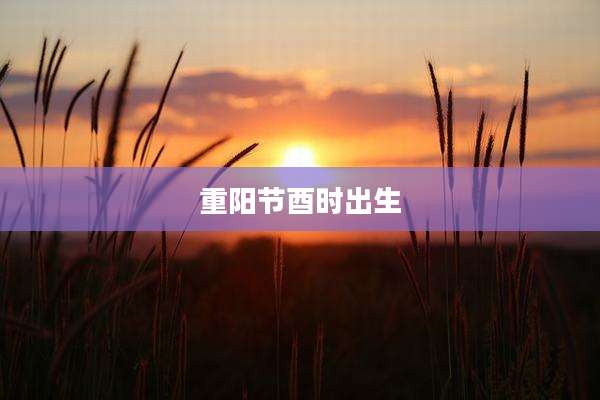 重阳节酉时出生
