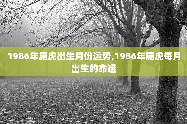 1986年属虎出生月份运势,1986年属虎每月出生的命运