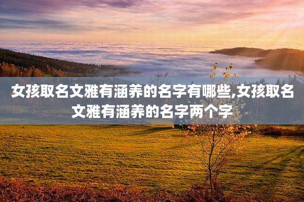 女孩取名文雅有涵养的名字有哪些,女孩取名文雅有涵养的名字两个字