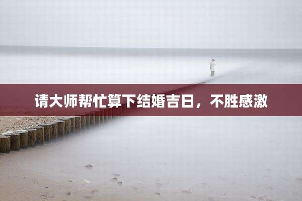 请大师帮忙算下结婚吉日，不胜感激