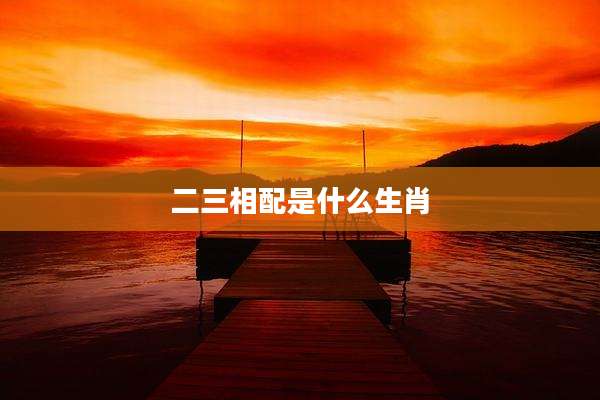 二三相配是什么生肖