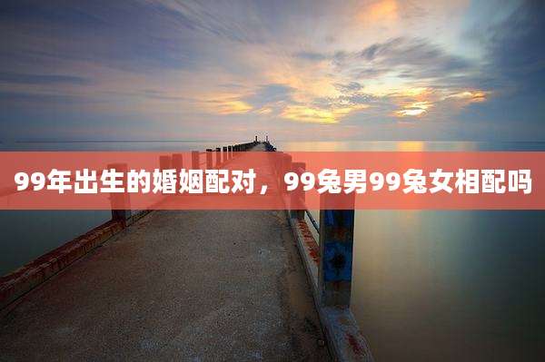 99年出生的婚姻配对，99兔男99兔女相配吗