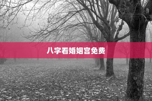 八字看婚姻宫免费