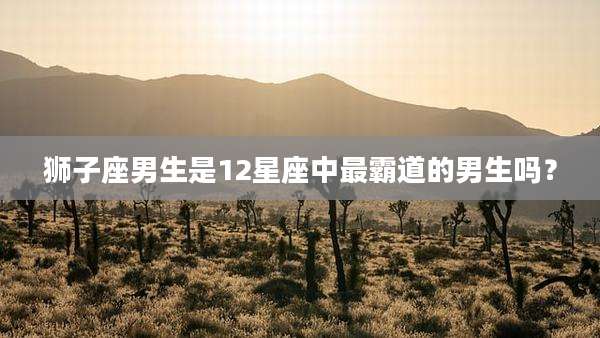 狮子座男生是12星座中最霸道的男生吗?
