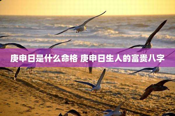 庚申日是什么命格 庚申日生人的富贵八字