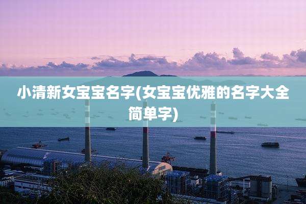 小清新女宝宝名字(女宝宝优雅的名字大全简单字)