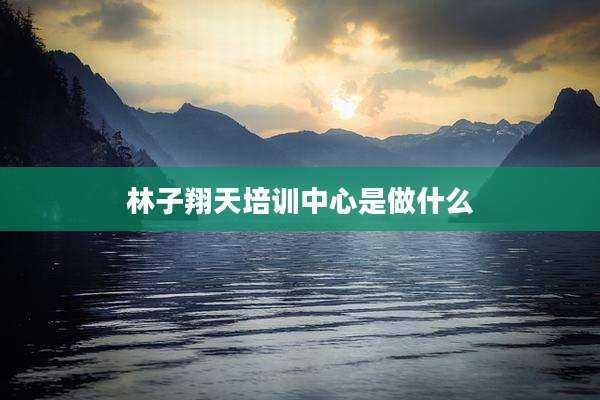 林子翔天培训中心是做什么