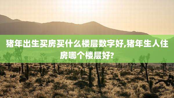 猪年出生买房买什么楼层数字好,猪年生人住房哪个楼层好?
