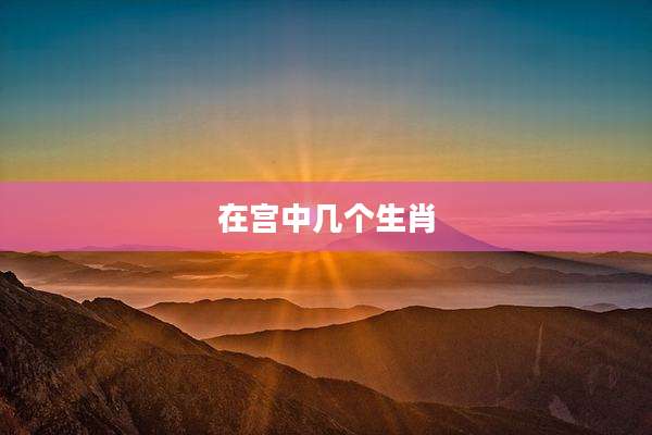 在宫中几个生肖
