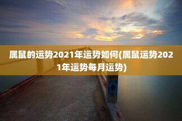 属鼠的运势2021年运势如何(属鼠运势2021年运势每月运势)
