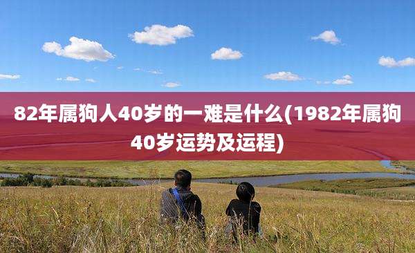 82年属狗人40岁的一难是什么(1982年属狗40岁运势及运程)