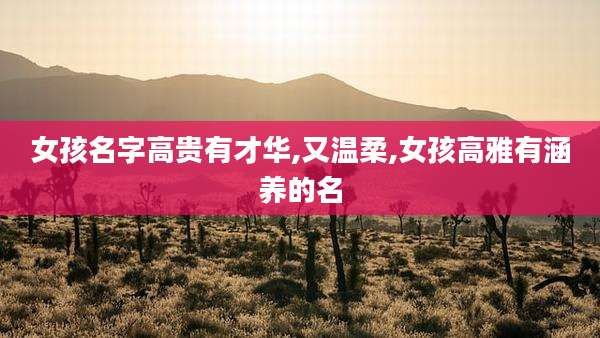 女孩名字高贵有才华,又温柔,女孩高雅有涵养的名