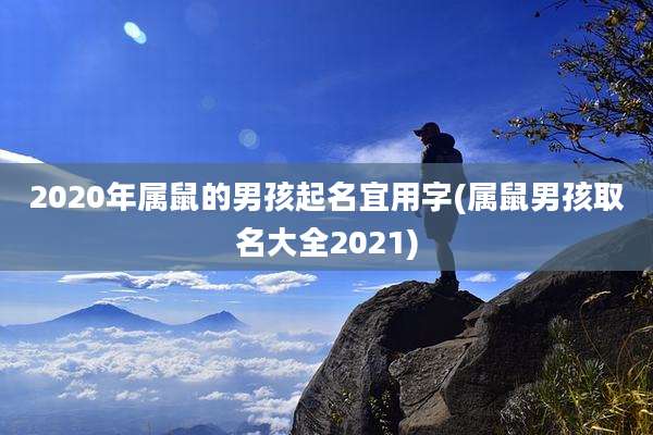 2020年属鼠的男孩起名宜用字(属鼠男孩取名大全2021)