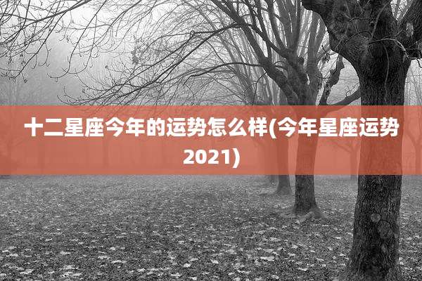 十二星座今年的运势怎么样(今年星座运势2021)