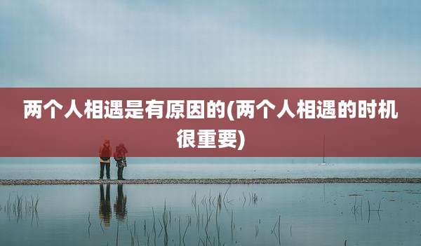 两个人相遇是有原因的(两个人相遇的时机很重要)