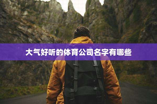 大气好听的体育公司名字有哪些