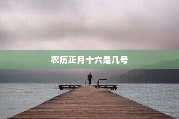 农历正月十六是几号