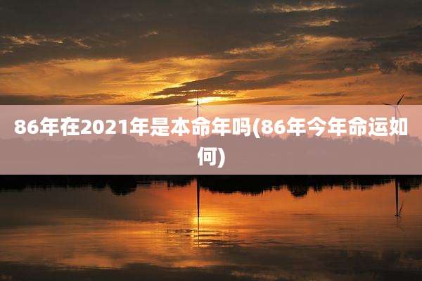 86年在2021年是本命年吗(86年今年命运如何)