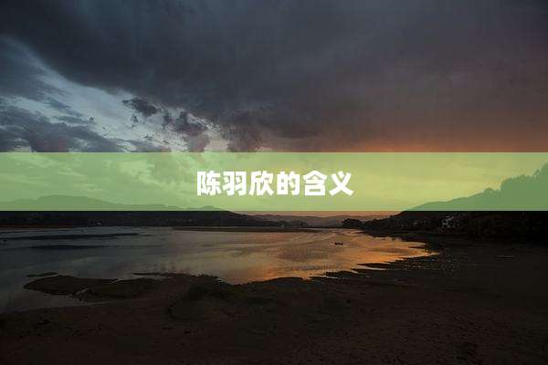 陈羽欣的含义