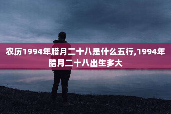 农历1994年腊月二十八是什么五行,1994年腊月二十八出生多大