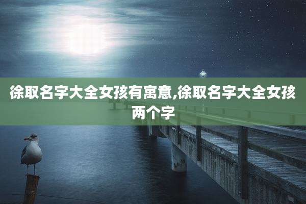 徐取名字大全女孩有寓意,徐取名字大全女孩两个字