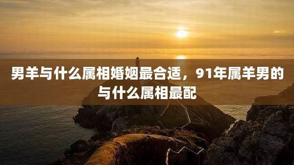 男羊与什么属相婚姻最合适，91年属羊男的与什么属相最配