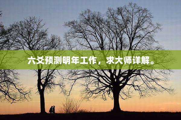六爻预测明年工作，求大师详解。