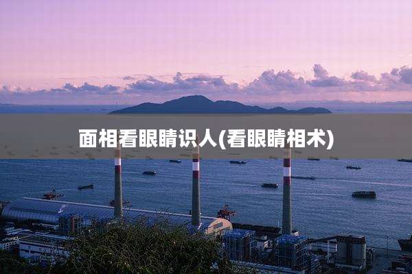 面相看眼睛识人(看眼睛相术)