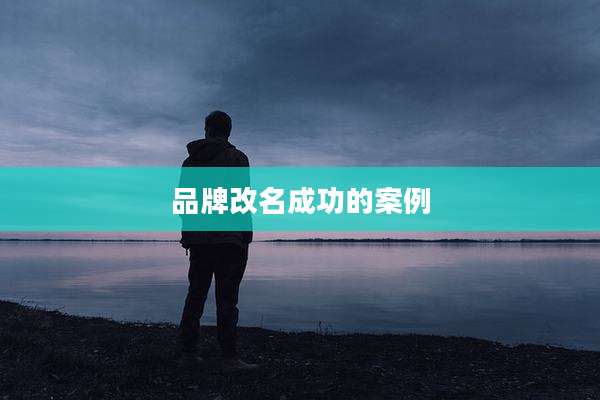 品牌改名成功的案例