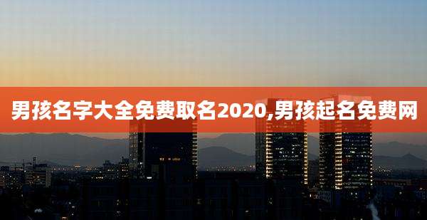 男孩名字大全免费取名2020,男孩起名免费网