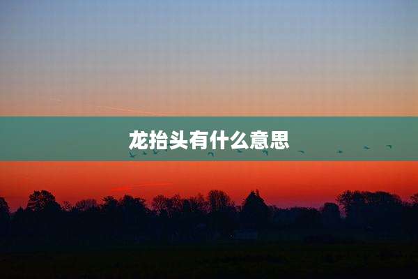 龙抬头有什么意思