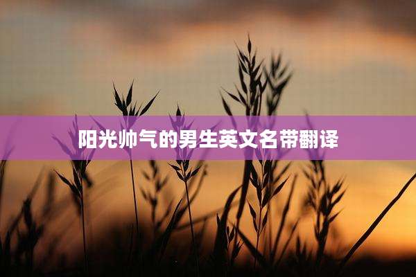 阳光帅气的男生英文名带翻译