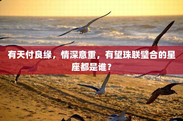 有天付良缘,情深意重,有望珠联璧合的星座都是谁?