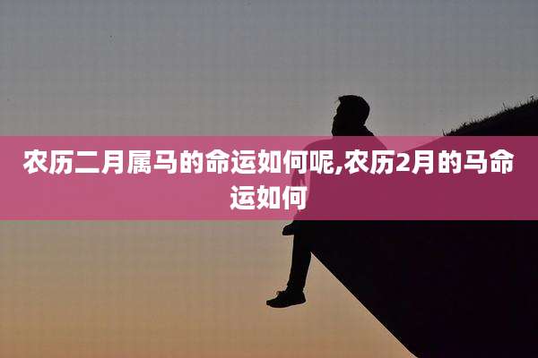 农历二月属马的命运如何呢,农历2月的马命运如何