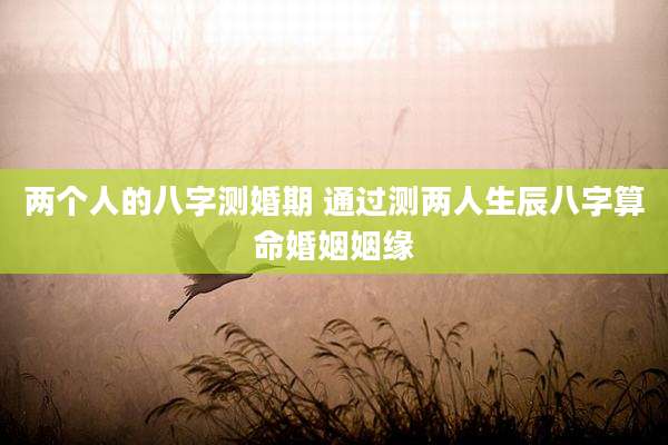 两个人的八字测婚期 通过测两人生辰八字算命婚姻姻缘