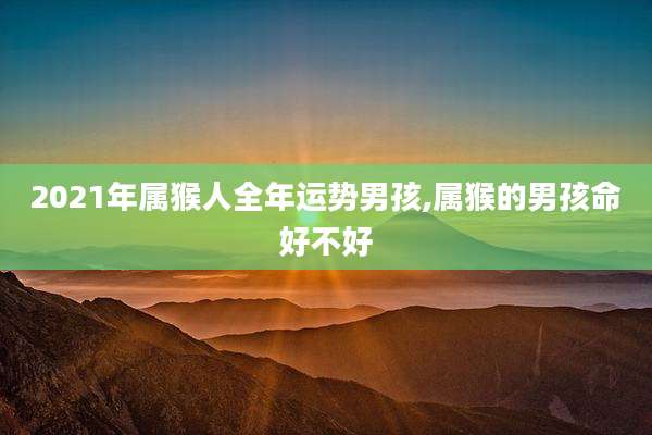 2021年属猴人全年运势男孩,属猴的男孩命好不好