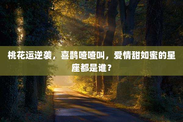 桃花运逆袭,喜鹊喳喳叫,爱情甜如蜜的星座都是谁?