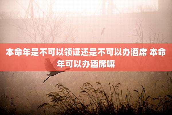 本命年是不可以领证还是不可以办酒席 本命年可以办酒席嘛