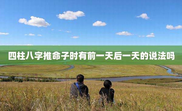 四柱八字推命子时有前一天后一天的说法吗