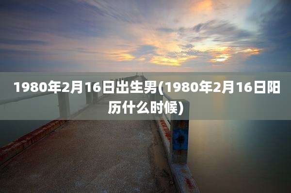 1980年2月16日出生男(1980年2月16日阳历什么时候)