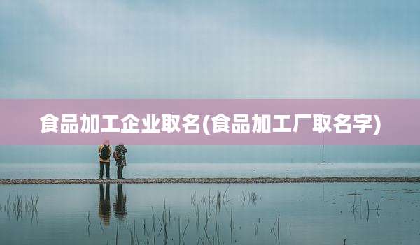 食品加工企业取名(食品加工厂取名字)
