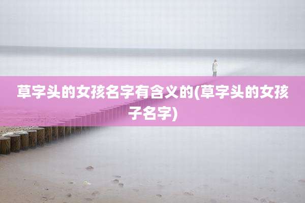 草字头的女孩名字有含义的(草字头的女孩子名字)