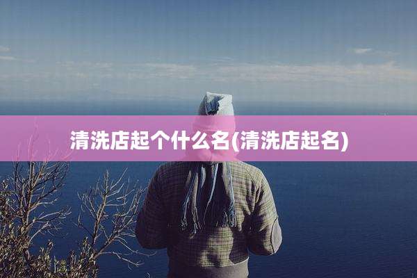 清洗店起个什么名(清洗店起名)