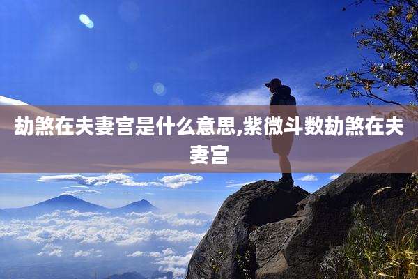 劫煞在夫妻宫是什么意思,紫微斗数劫煞在夫妻宫
