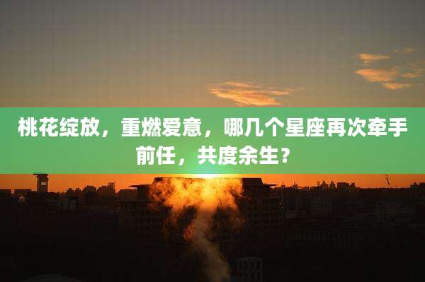 桃花绽放，重燃爱意，哪几个星座再次牵手前任，共度余生？