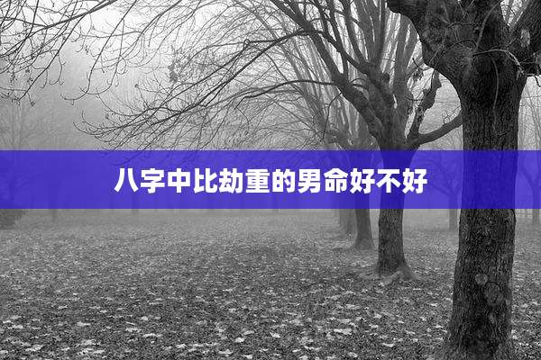 八字中比劫重的男命好不好