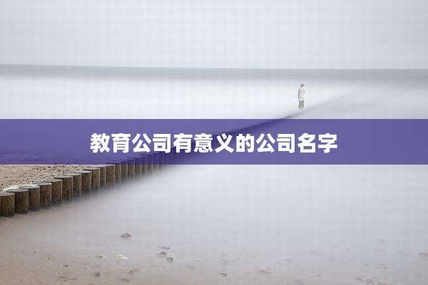 教育公司有意义的公司名字